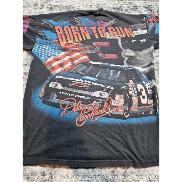Vintage Dale Earnhardt Tshirt SZ XL AOP FADED L The Man Born To Run 1997 Nascar - Picture 8 of 12